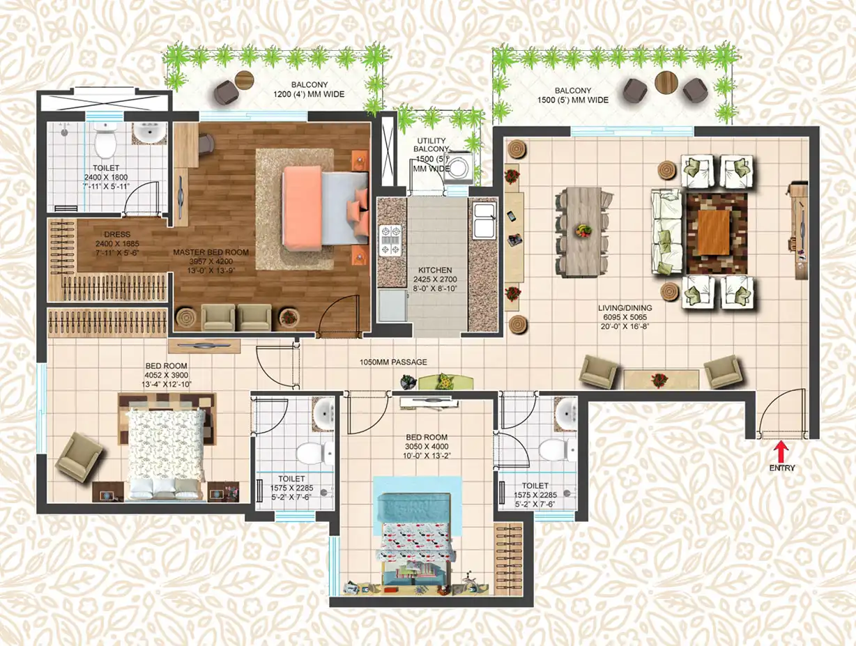Ace Parkway 3 BHK - 162.58 Sq. Mtr.